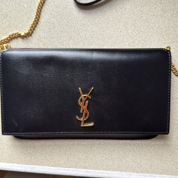 Yves Saint Laurent Black Leather Crossbody Bag - Picture 2 of 9